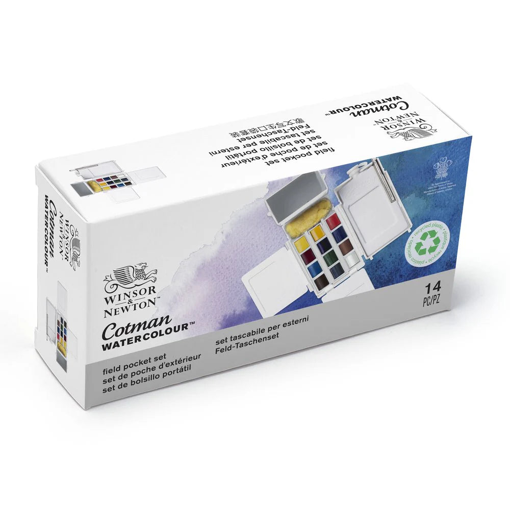 Winsor & Newton - Cotman Field Set Watercolour - 14 pc