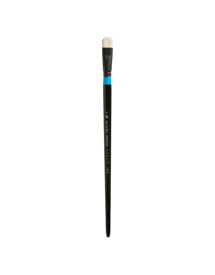Princeton - Aspen - Level 2 - Short Filbert Paint Brush for Oil - Long Handle