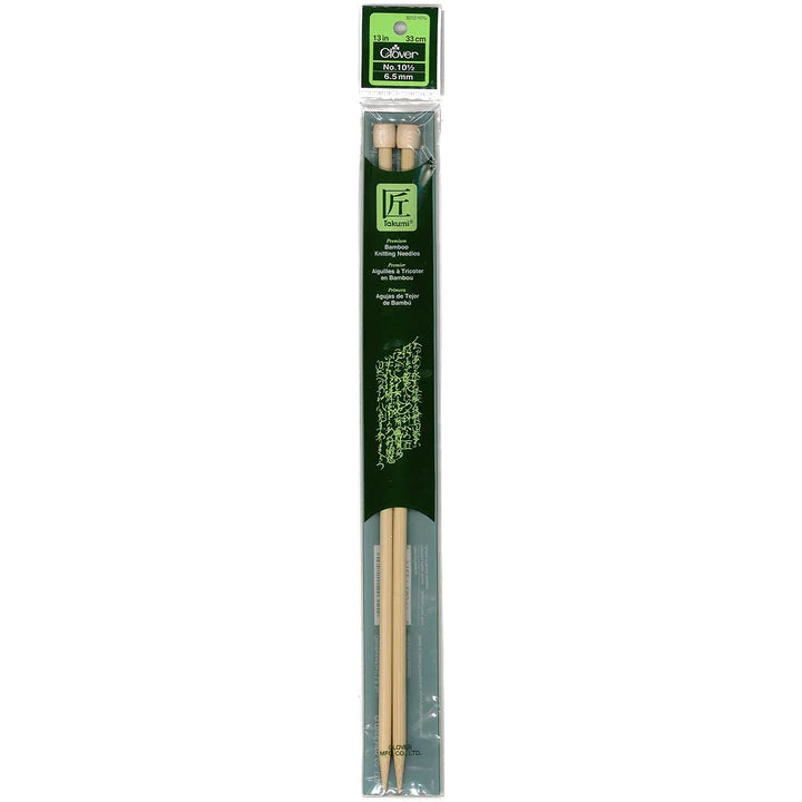 Clover - Bamboo Knitting Needles Single Pointed 13 inch/33 cm (3012)