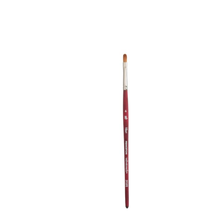 Princeton - Velvetouch - Level 2 Filbert Paint Brush for Acrylics - Long Handle - Series 3900