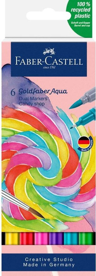 Faber-Castell - Goldfaber Aqua Dual Markers - 6 pcs