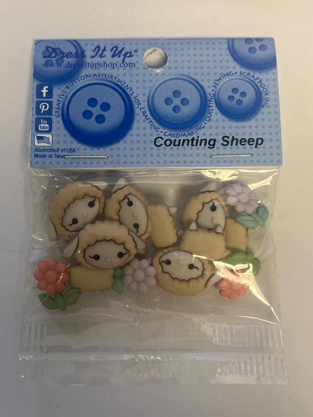 Dress It Up - Counting Sheep Shank Buttons - Version 2