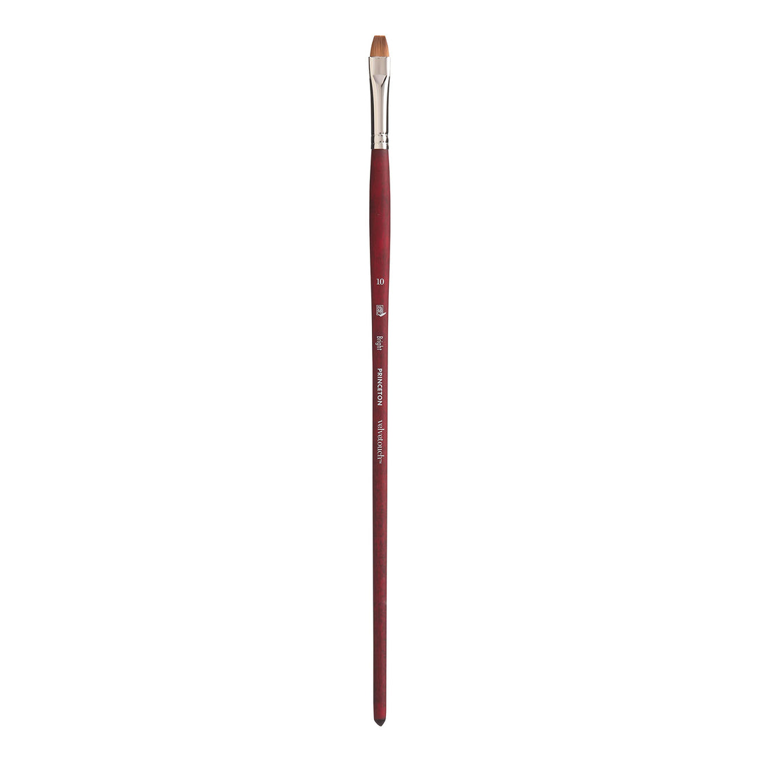 Princeton - Velvetouch - Level 2 Bright Paint Brush for Acrylic - Long Handle - Series 3900