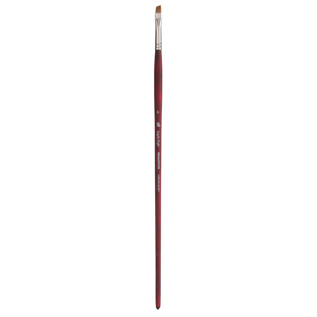 Princeton - Velvetouch - Level 2 Angle Bright Paint Brush for Acrylic - Long Handle - Series 3900