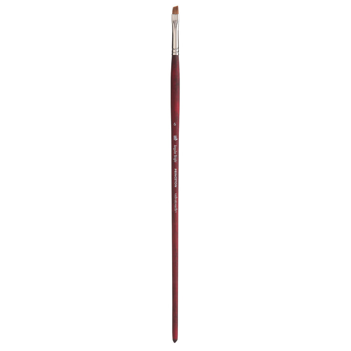 Princeton - Velvetouch - Level 2 Angle Bright Paint Brush for Acrylic - Long Handle - Series 3900
