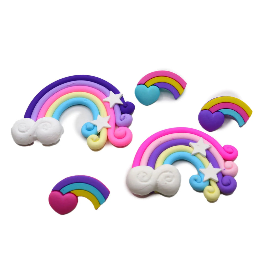 Dress it Up - Rainbow Hearts Buttons
