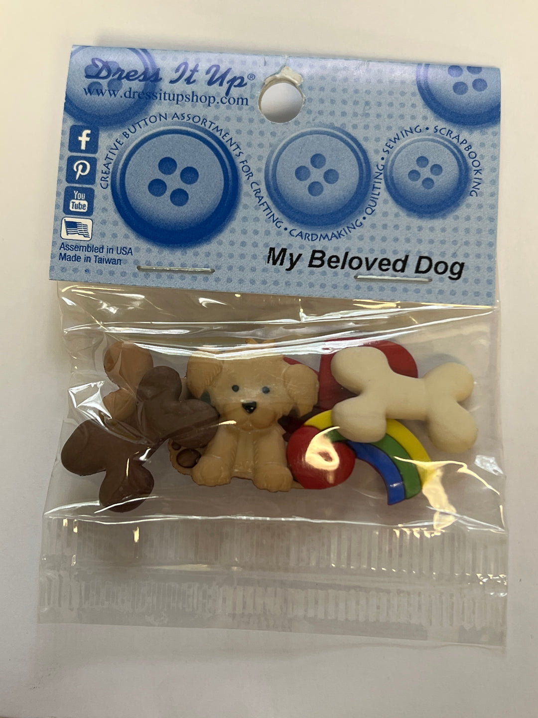 Dress it Up - My Beloved Dog Buttons - Version 2