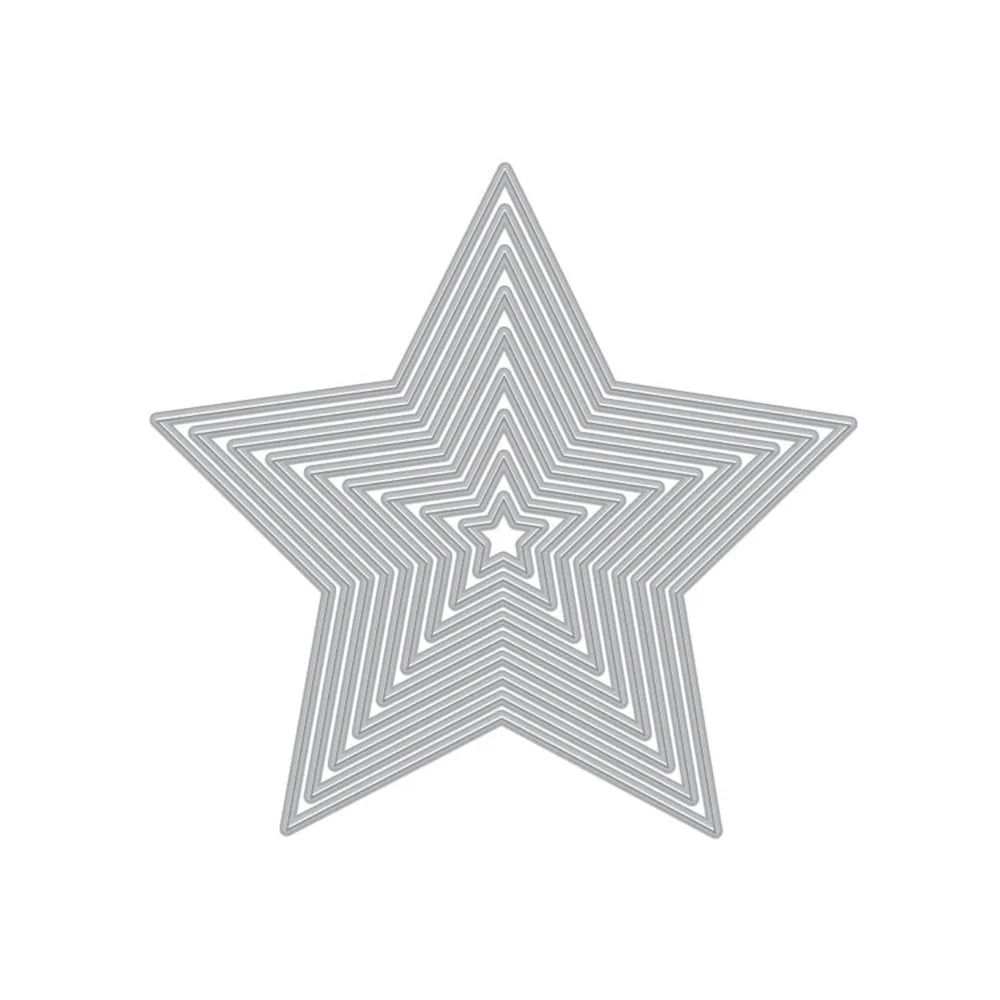 Hero Arts - Infinity Dies - 5 Point Nested Star Shapes