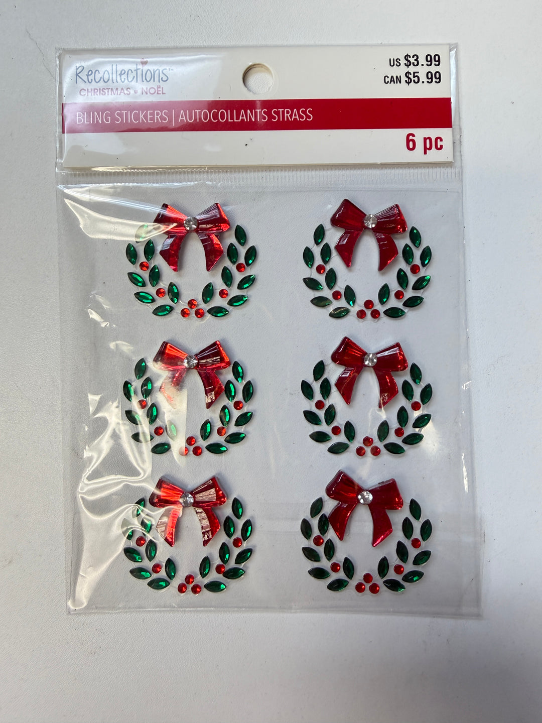 Recollections - Christmas Jeweled Wreath Repeat Stickers