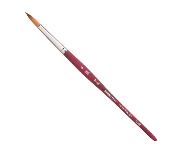 Princeton - Velvetouch - Round Paint Brush - Short Handle - Series 3950