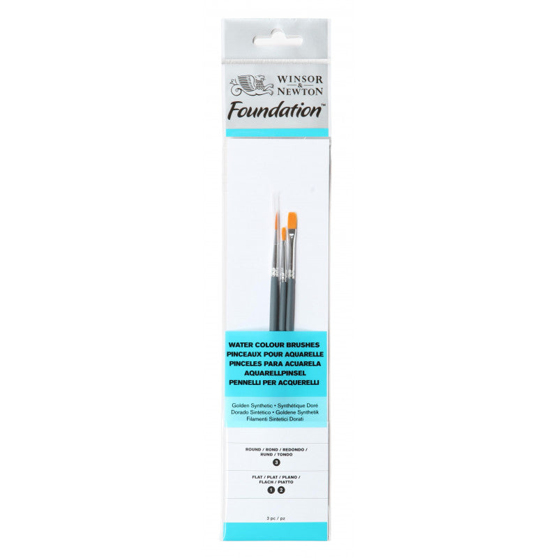 Winsor & Newton - Water Color - Golden Synthetic Paint Brushes - 3 pack