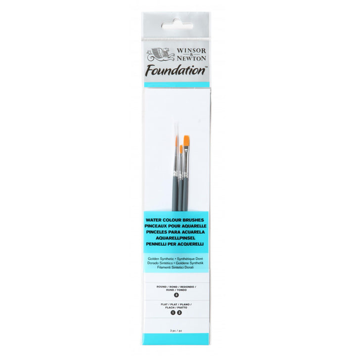 Winsor & Newton - Water Color - Golden Synthetic Paint Brushes - 3 pack