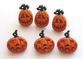 Dress It Up - Glitter Pumpkins Buttons