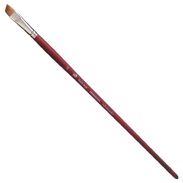 Princeton - Velvetouch - Level 2 Angle Bright Paint Brush for Acrylic - Long Handle - Series 3900