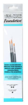 Winsor & Newton - Water Color - Golden Synthetic Paint Brushes - 3 pack