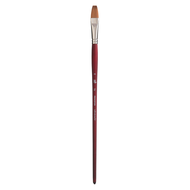 Princeton - Velvetouch - Level 2 Flat Paint Brush for Acrylic - Long Handle - Series 3900