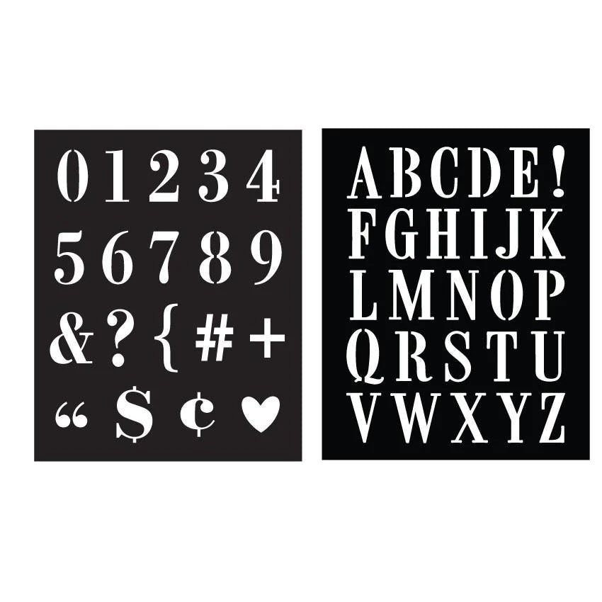 Hero Arts - Subway Type Stencil Pair