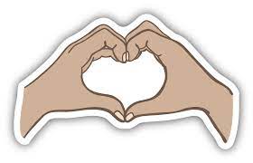 Stickers Northwest - Hands Made into A Heart - Vinyl Sticker