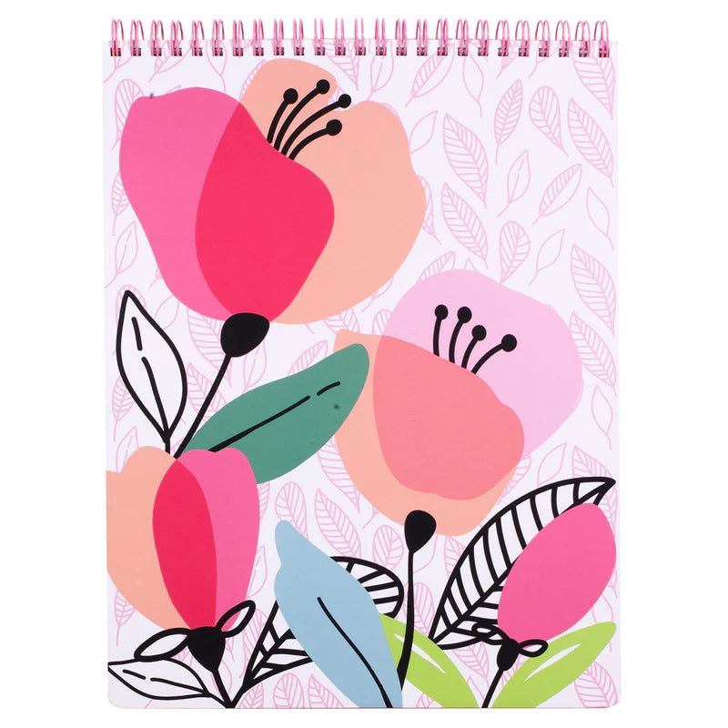 Steel Mill & Co.® - Pink Poppy Large Top Spiral Notebook