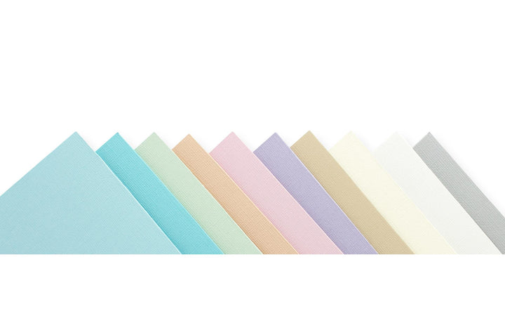 Paper Accents - Cards & Envelopes 4.25" x 5.5" Textured Pastel Assorted 40pc