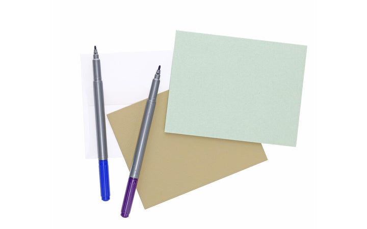 Paper Accents - Cards & Envelopes 4.25" x 5.5" Textured Pastel Assorted 40pc