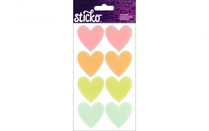 Sticko - Color Heart Labels