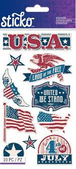 Sticko - Vintage Patriotic Words Stickers